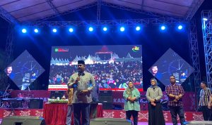 Bupati Kukar, Edi Damansyah saat menutup Expo Erau Adat Pelas Benua 2023.