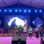 Bupati Edi Damansyah di acara launching buku Mengayuh Waktu Membangun Kukar.