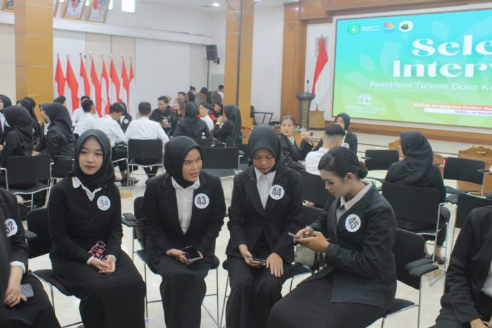 Suasana seleksi intervie calon Teruna Dara di Ruang Serbaguna Kantor Bupati Kukar.