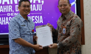 Asisten III bidang Administrasi Umum Pemerintah Kabupaten (Pemkab) Kutai Kartanegara (Kukar) Dafip Haryanto menerima Audiensi dan Silaturahmi Kepala Balai Bahasa Provinsi Kalimantan Timur.