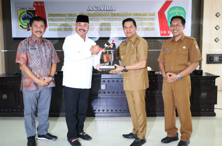 Bupati Kutai Kartanegara (Kukar) Edi Damansyah melakukan kunjungan kerja ke Kabupaten Lombok Timur, Provinsi Nusa Tenggara Barat (NTB).