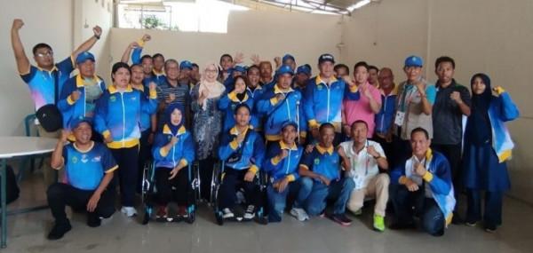 Atlet DIsabilitas kaltim bersama Bagus Surya Sugiarta di Solo tahun lalu